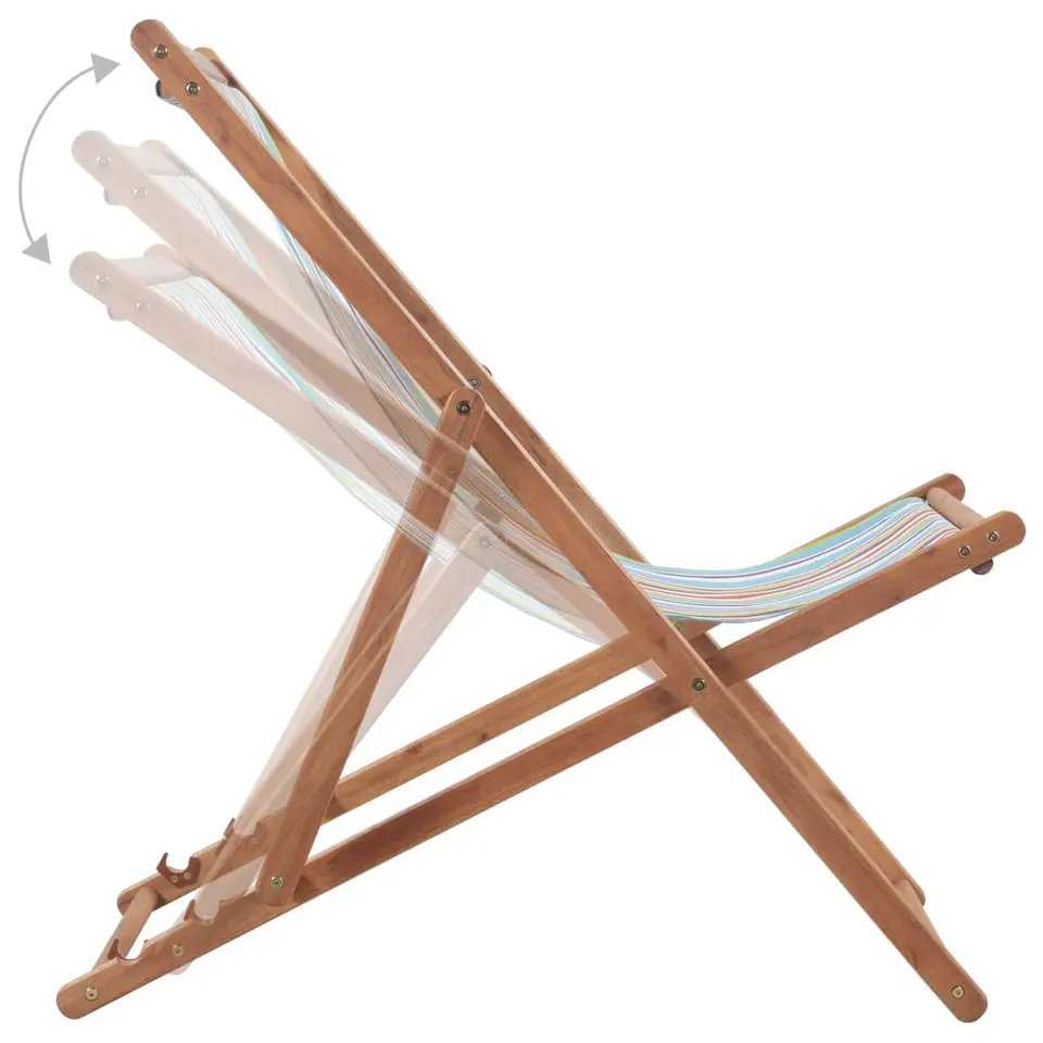 vidaXL - Strandstoel - Multikleur - Stof