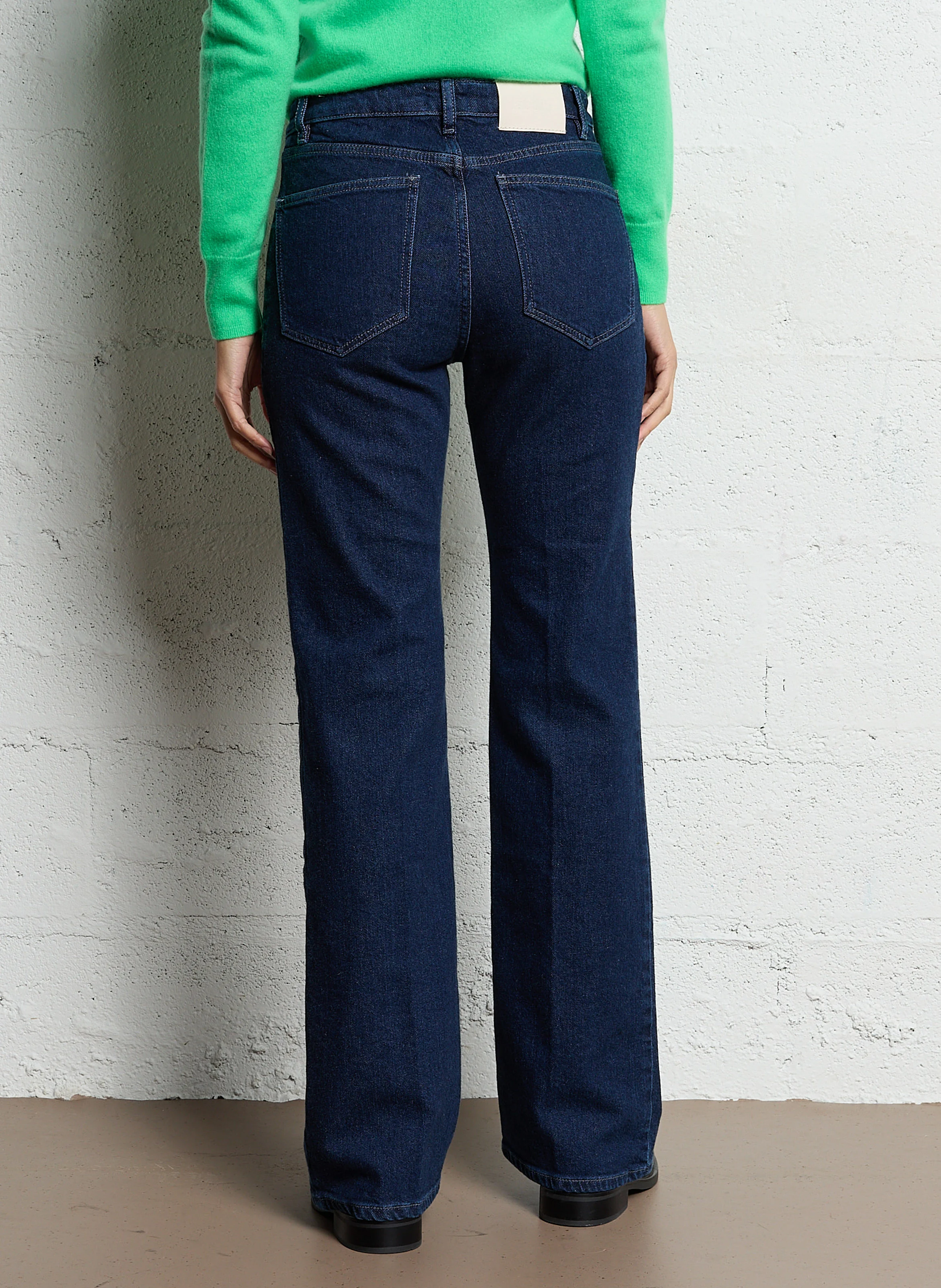 NINA - Jean bootcut en coton mélangé | Bleu