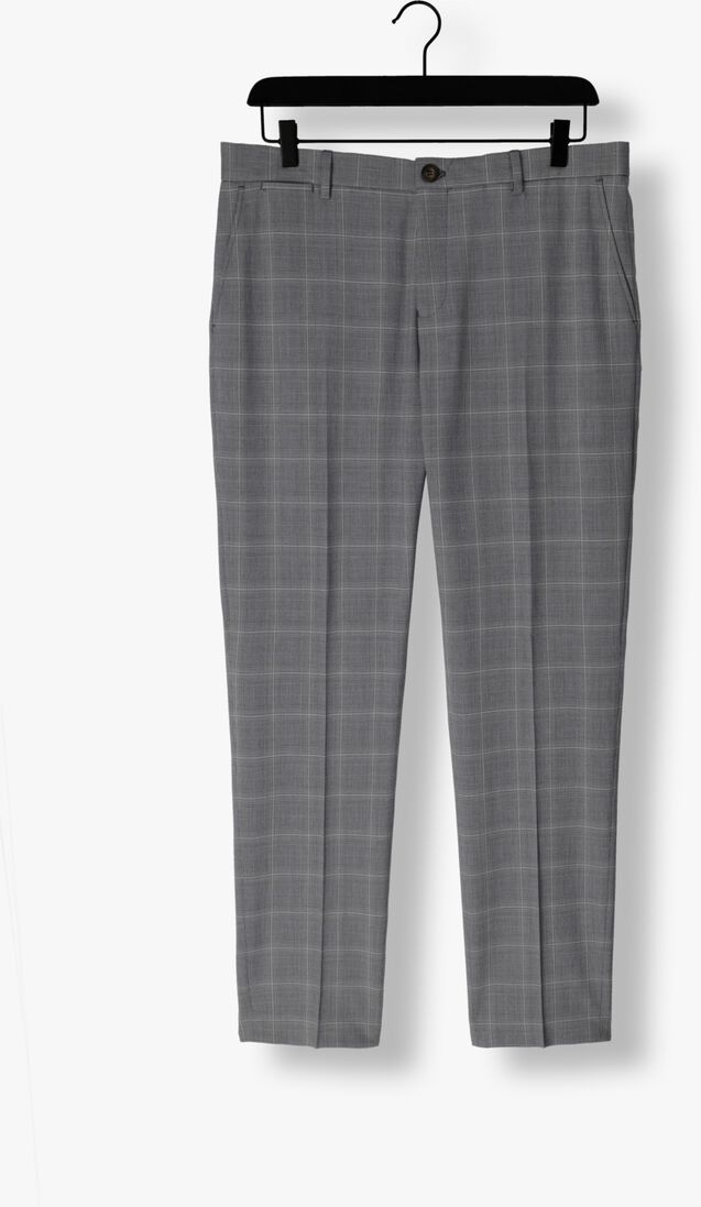 SELECTED HOMME grijze selected homme pantalon slhslim-liam grey/blue check trs flex b