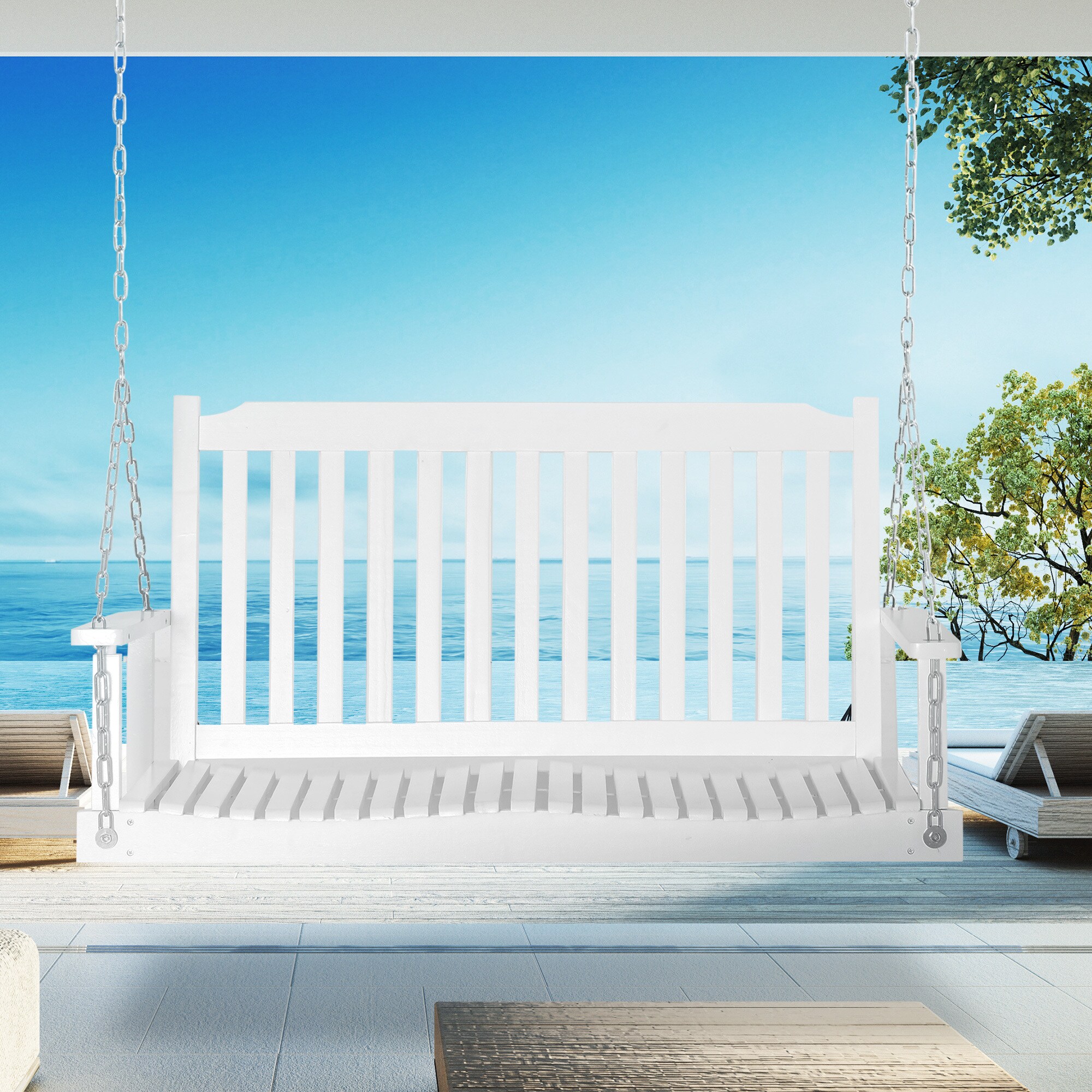 Outsunny Hängebank mit Ketten 117 x 69 x 60 cm (LxBxH)