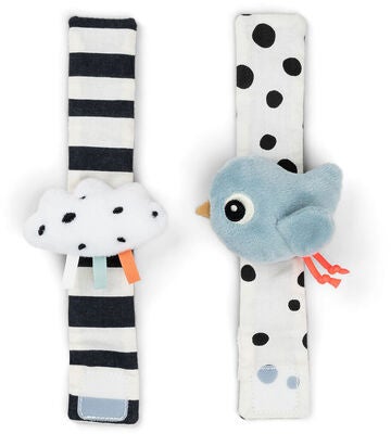 Done By Deer Håndleddsrangle Happy Clouds 2-pack, Blue