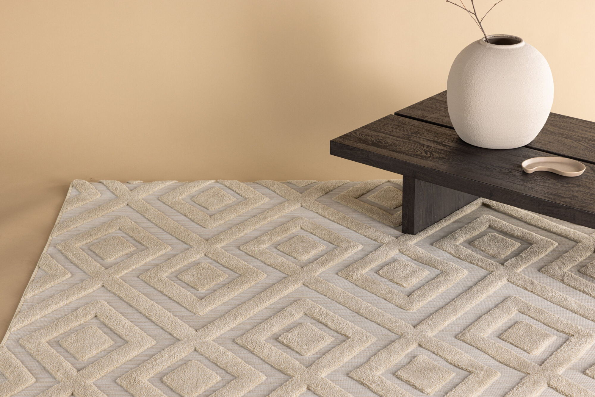 Huria Vloerkleed 290x200cm - Beige