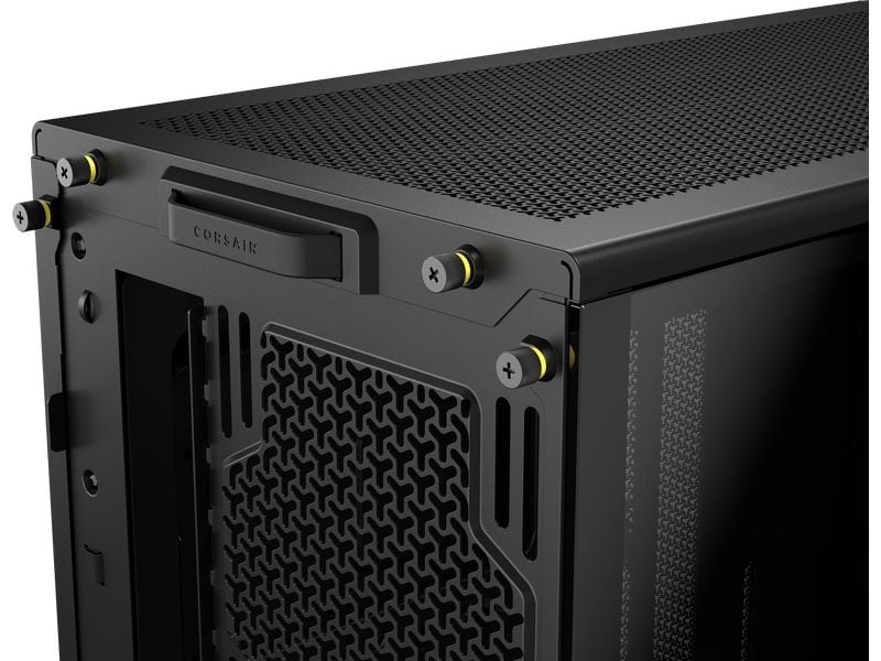 Corsair PC-Gehäuse Frame 4000D Schwarz Midi Tower-Gehäuse mit Seitenfenster