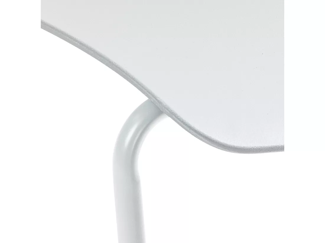 Chaise de conférence - Plastique & Chrome - Blanc - Houma