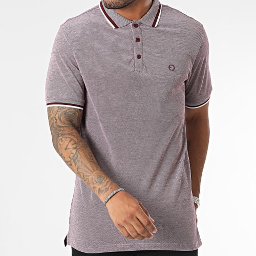 Polo Manches Courtes Theo 5 Slim Violet Chiné