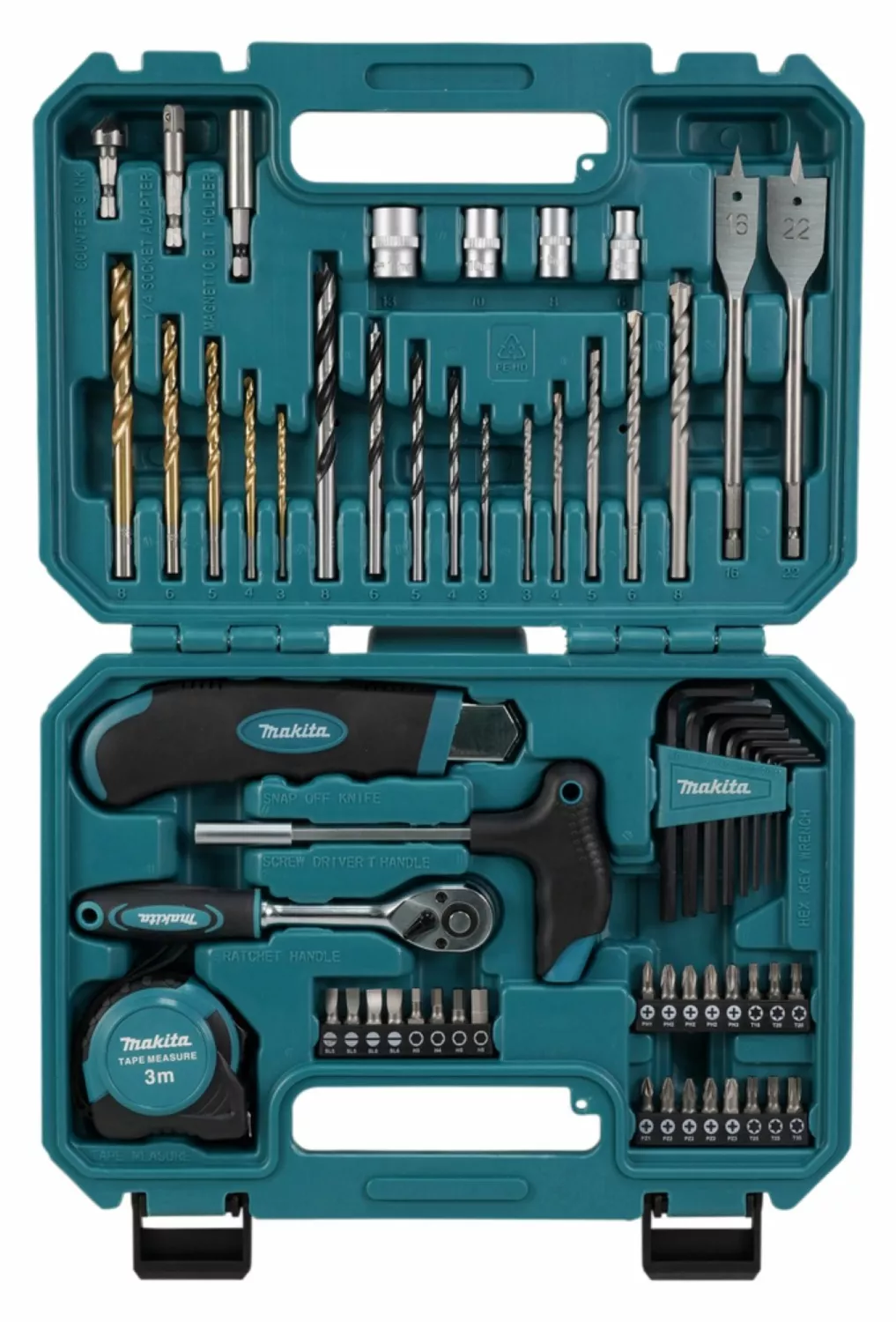 Makita E-15095 60-delige Gereedschapset in koffer