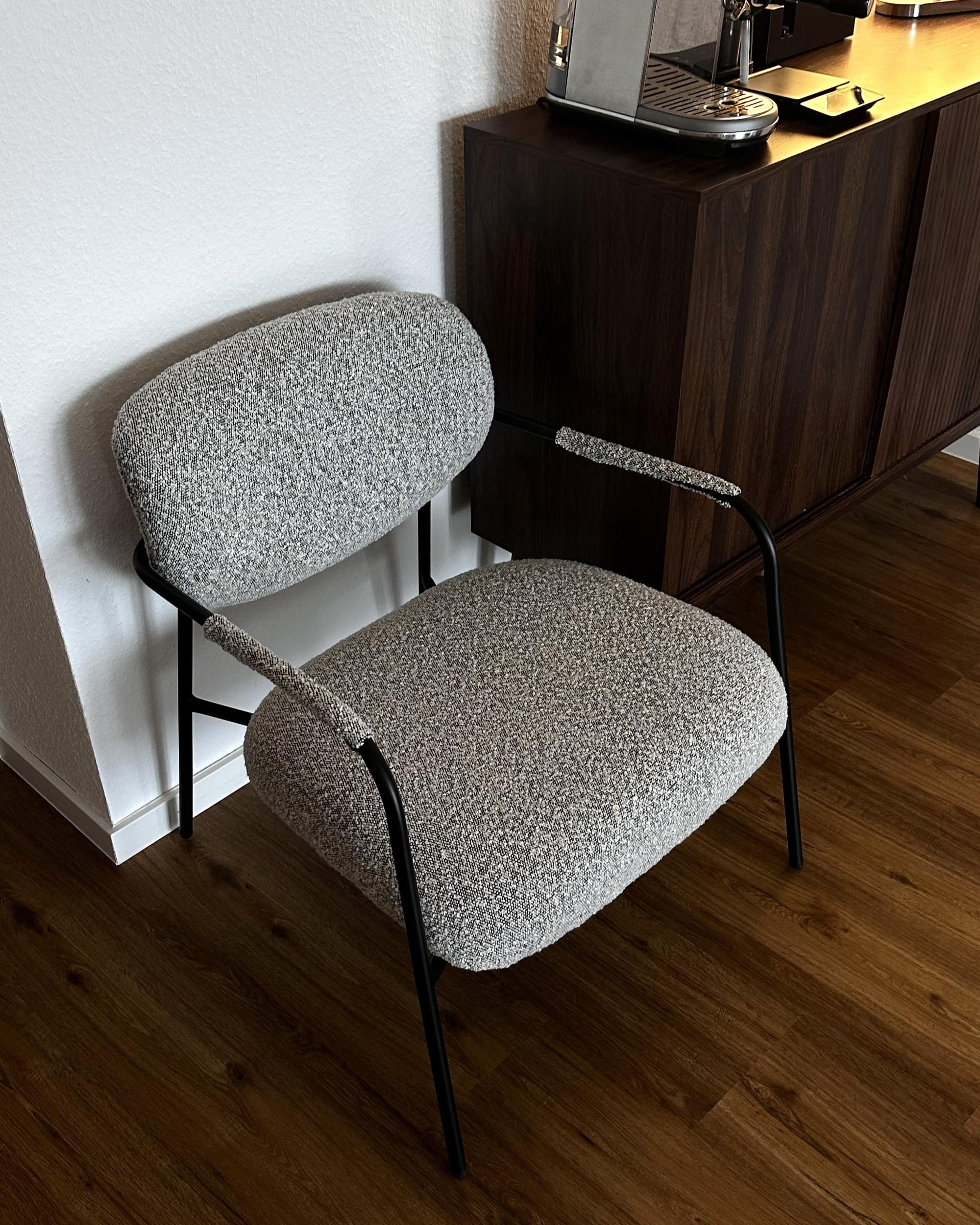 Fauteuil AUSVIKA Stof Zwart/wit