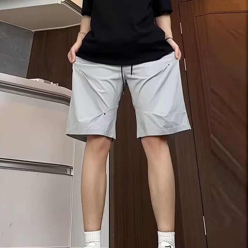 Urtishia - Hoge taille, effen, wijde cargoshorts