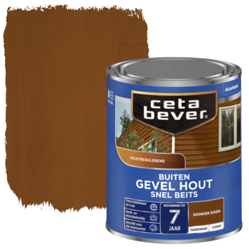 CetaBever Snelbeits Gevel & Kozijn zijdemat transparant donker eiken 750 ml
