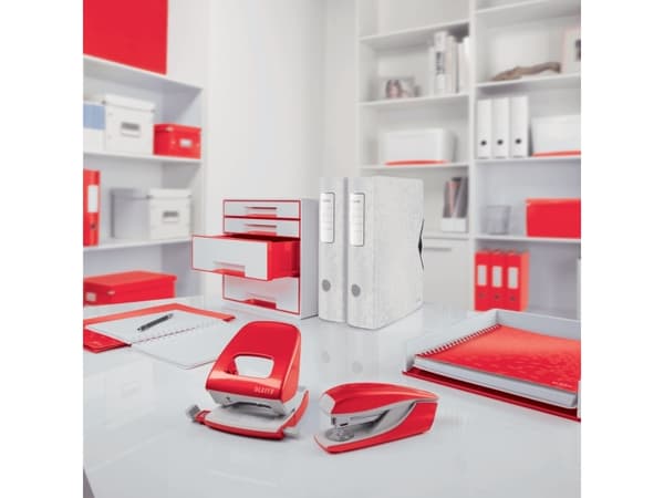 Leitz NeXXt WOW - Hullstanser - mini - 10 ark / 1 mm - metall, plast - rød