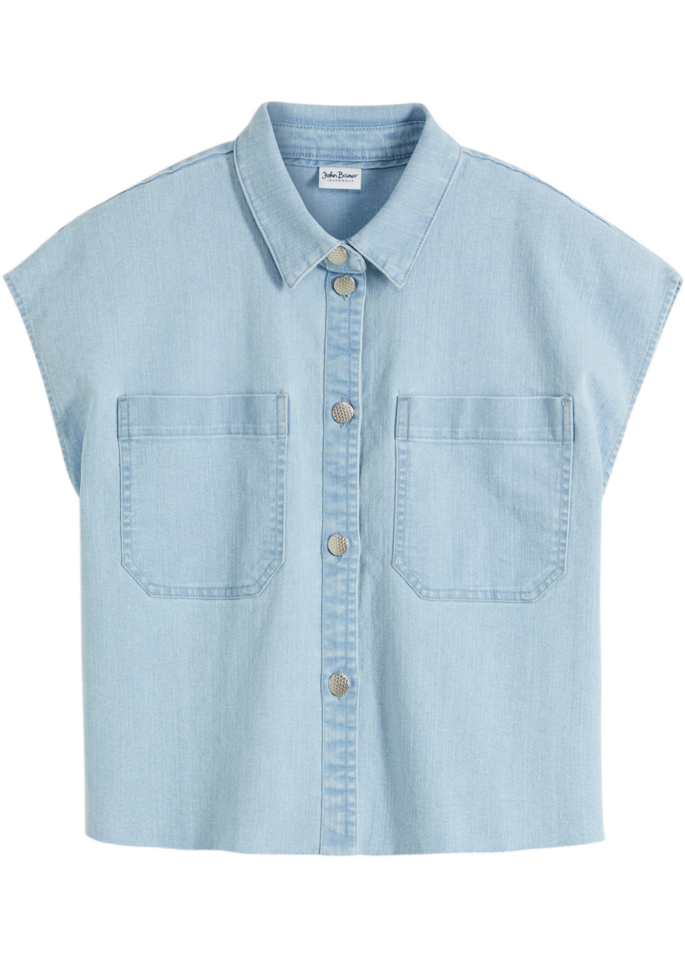 bonprix Jeansbluse »Kurze Boxy-Jeansbluse«, Kurze Boxy-Jeansbluse