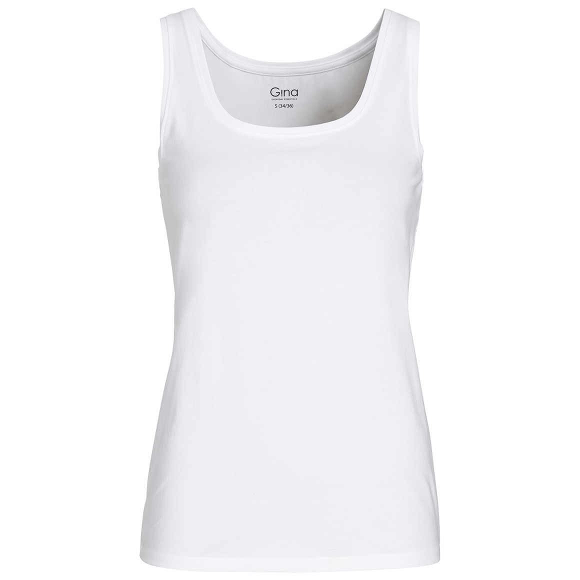 Gina Benotti Damen Top im Basic-Look weiss