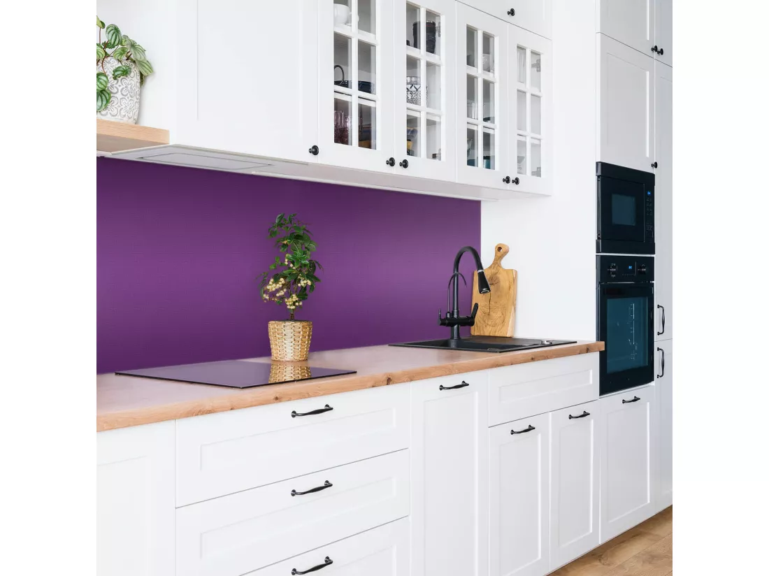 Panneaux muraux autocollants en vinyle imperméable - Coloris Violet 100 x 50 cm