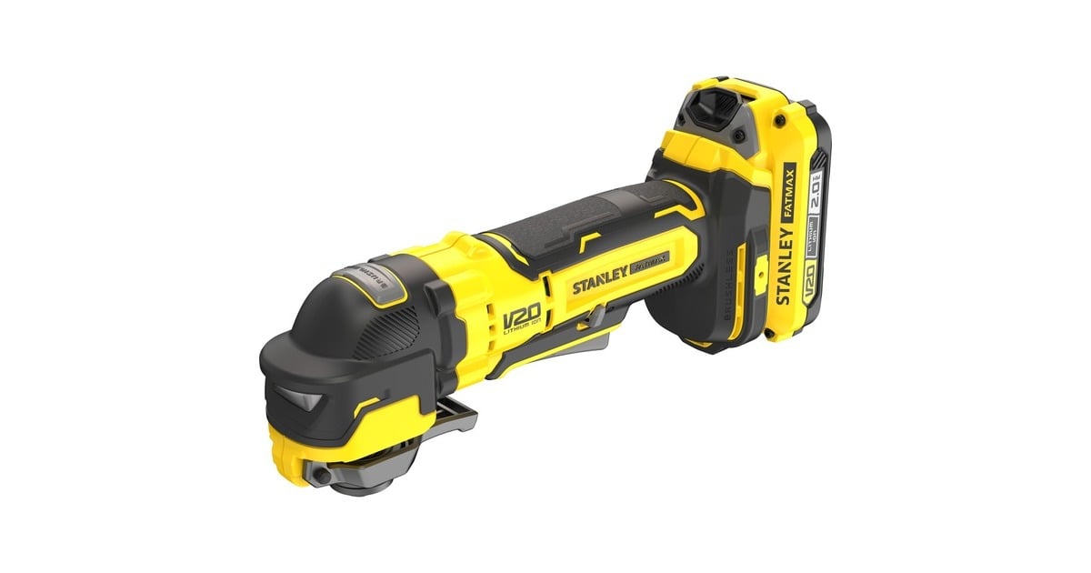 StanleyFATMAX V20 18V Brushless Oscillerende Multitool multifunctioneel gereedschap  (Geel/zwart, Koffer, 2 accu's (2.0Ah) en oplader (2A) inbegrepen)