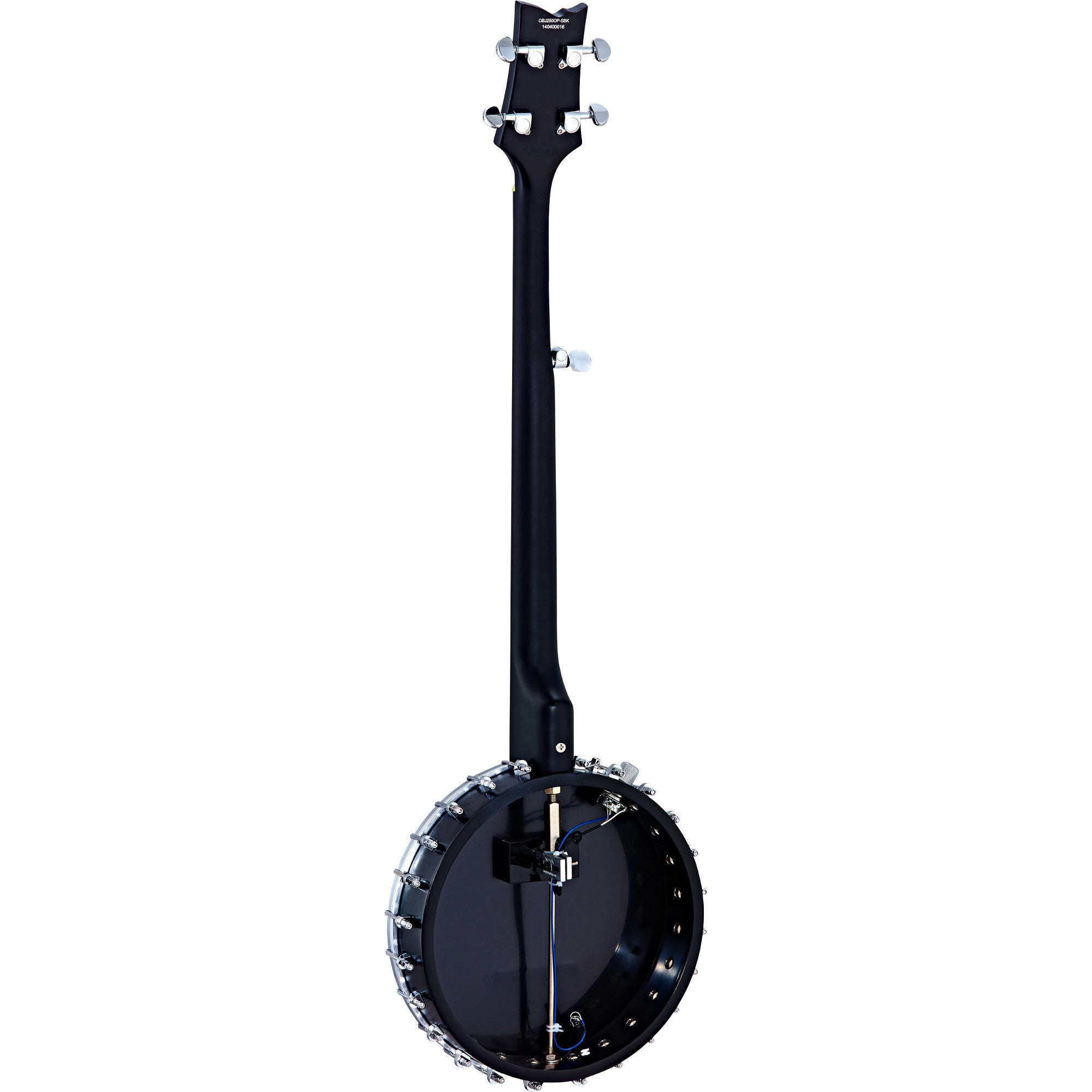 Ortega Raven Series OBJE250OP-SBK open back banjo met tas