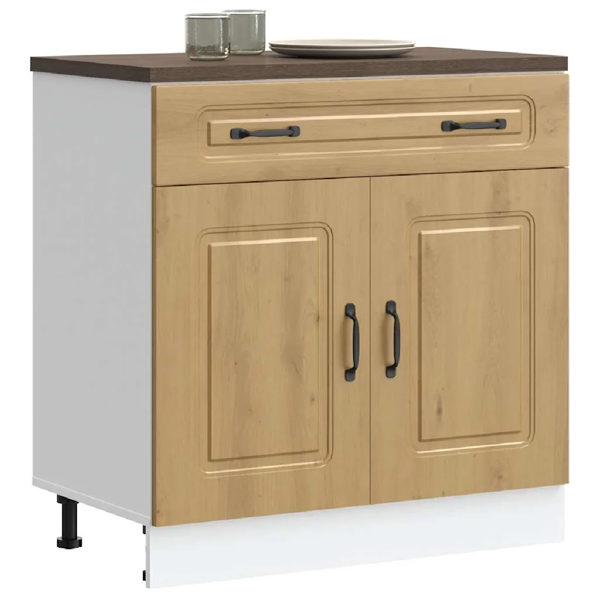 VidaXL Armoire de Cuisine Kalmar - Chêne Artisanal