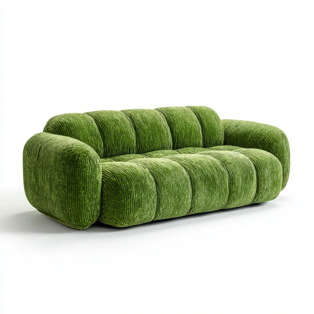 2-Sitzer-Sofa Cord 200x100x80 cm – Grün – Modernes Design