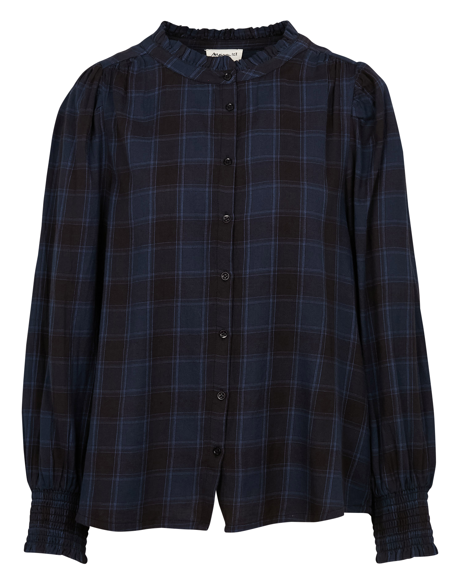 BEVERLY - Chemise à carreaux en coton | Bleu