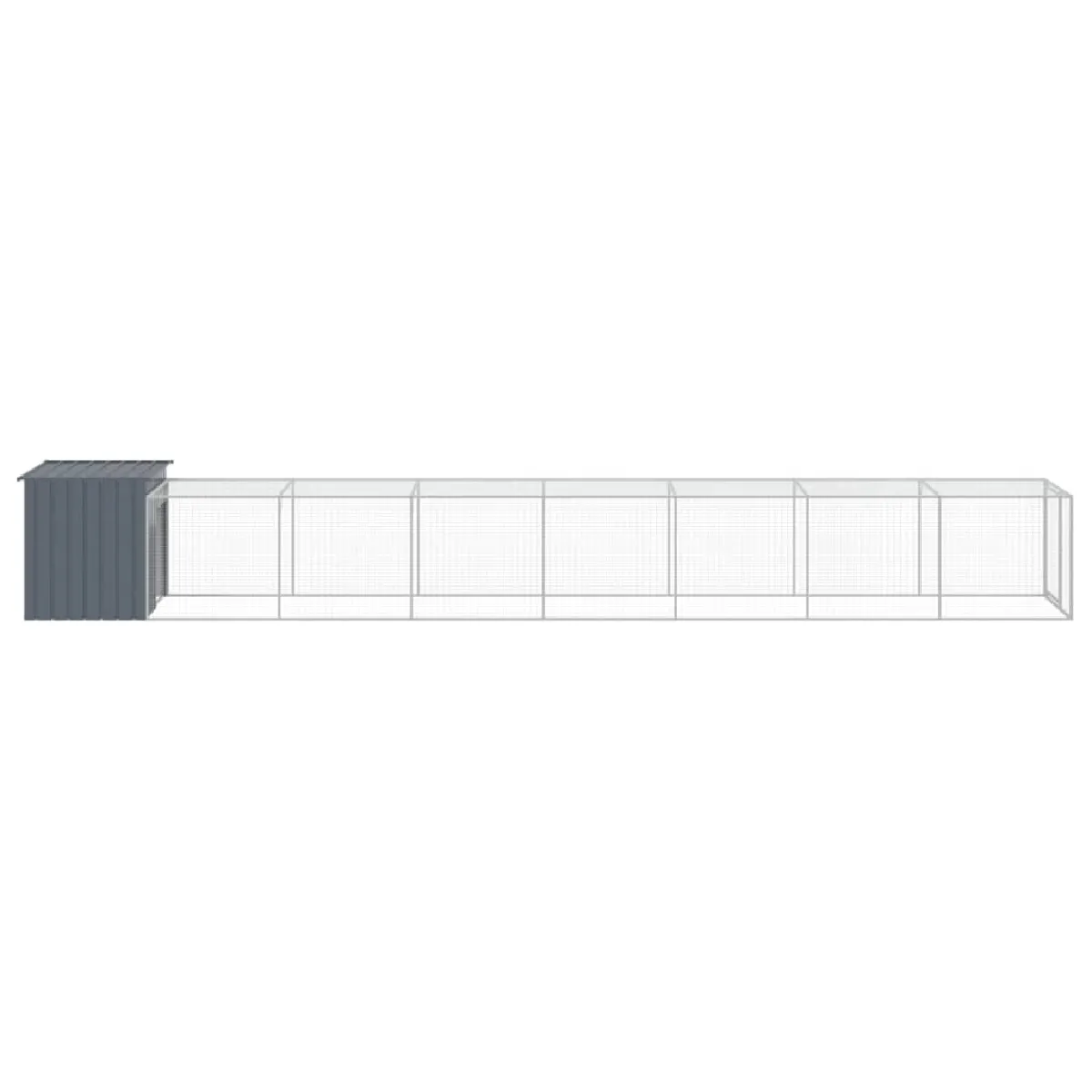 vidaXL Poulailler Cour Anthracite 110x813x110