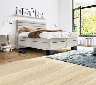 LIFE STYLE by schlaraffia Boxspringbett LINEA 180 x 200 cm Secret Silver
