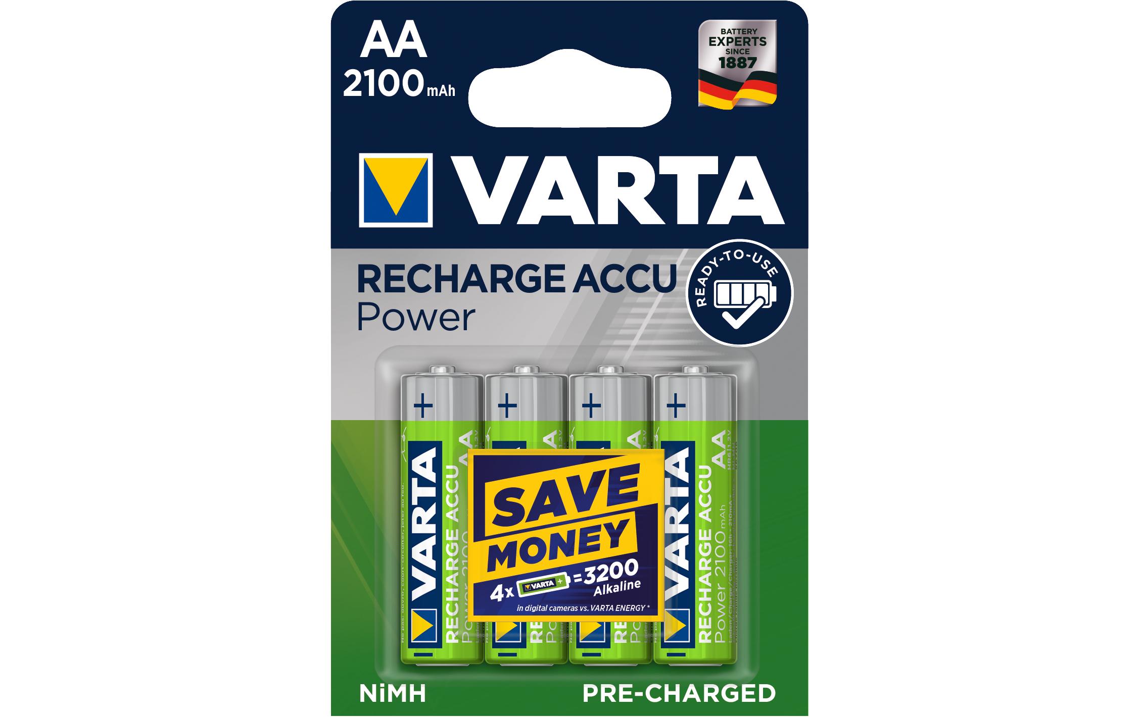 Akku Power NiMH AA 2100 mAh, 4 StückAA-Akku, 4er-Pack