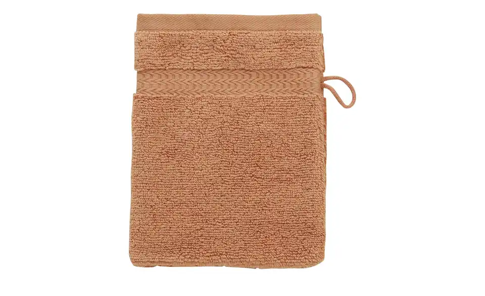 Waschhandschuh Kuschel Wuschel Kupferfarben 16x21 cm