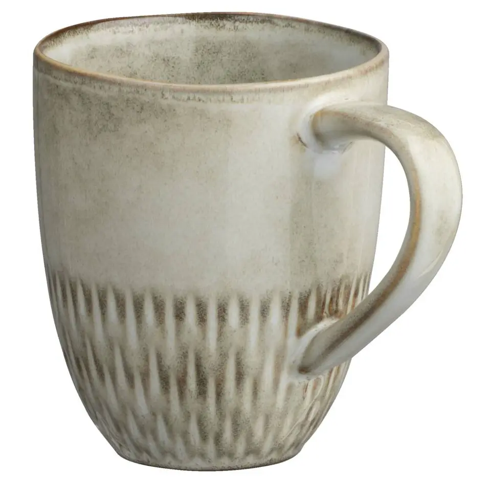 Mok Bodhi met oor - beige - stoneware - Ø9 cm