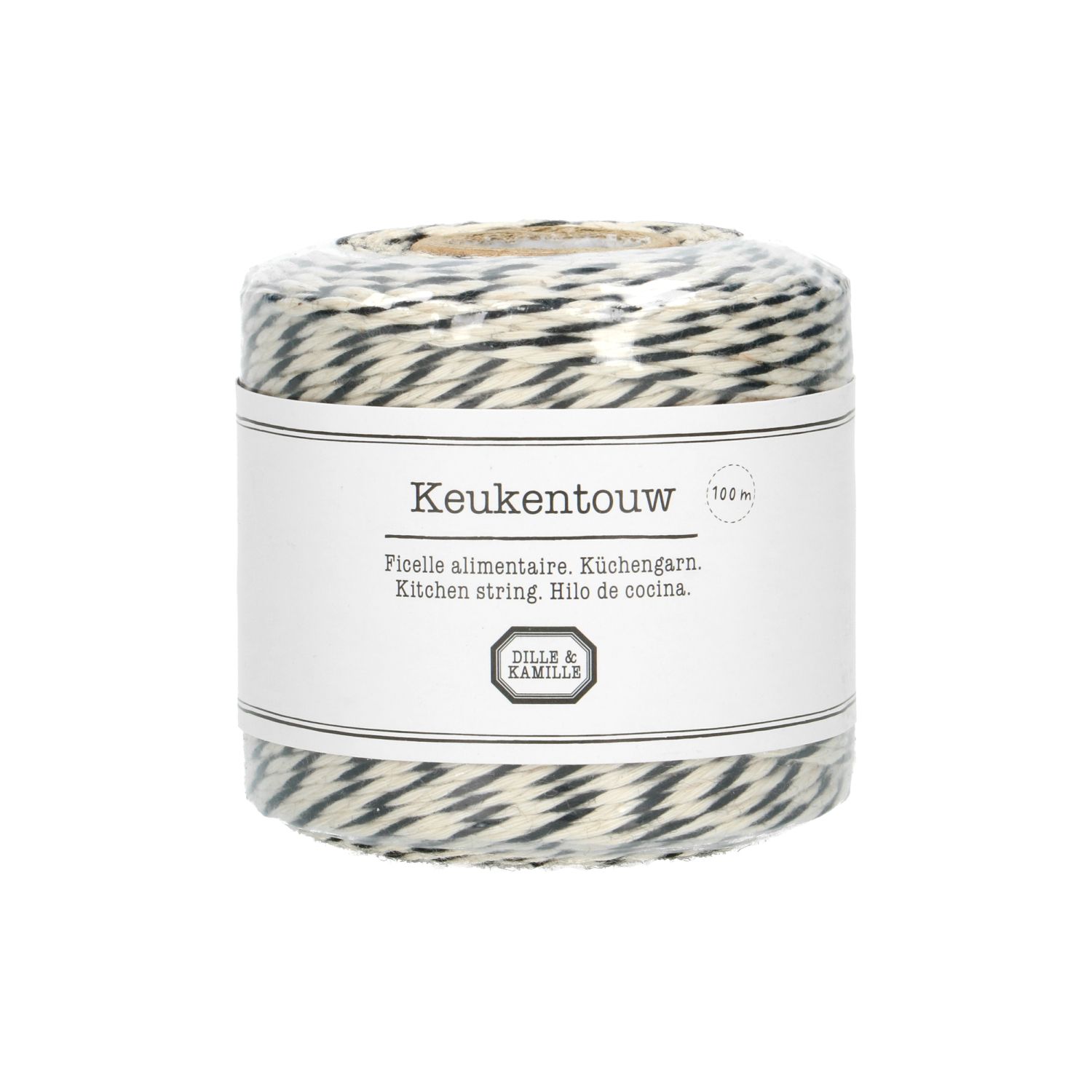 Keukentouw, zwart/ wit