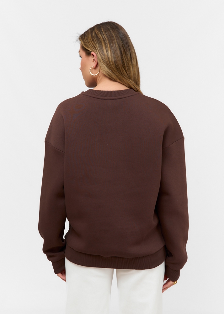 Edition sweater choco bruin