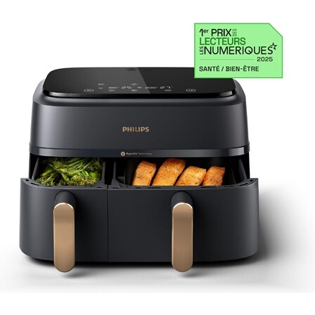 Friteuse sans huile Philips NA352/00 Airfryer 9L noir double panier