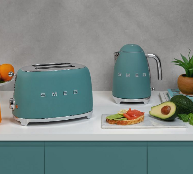 Grille-pain SMEG Vert émeraude mat TSF01EGMEU 2 tranches