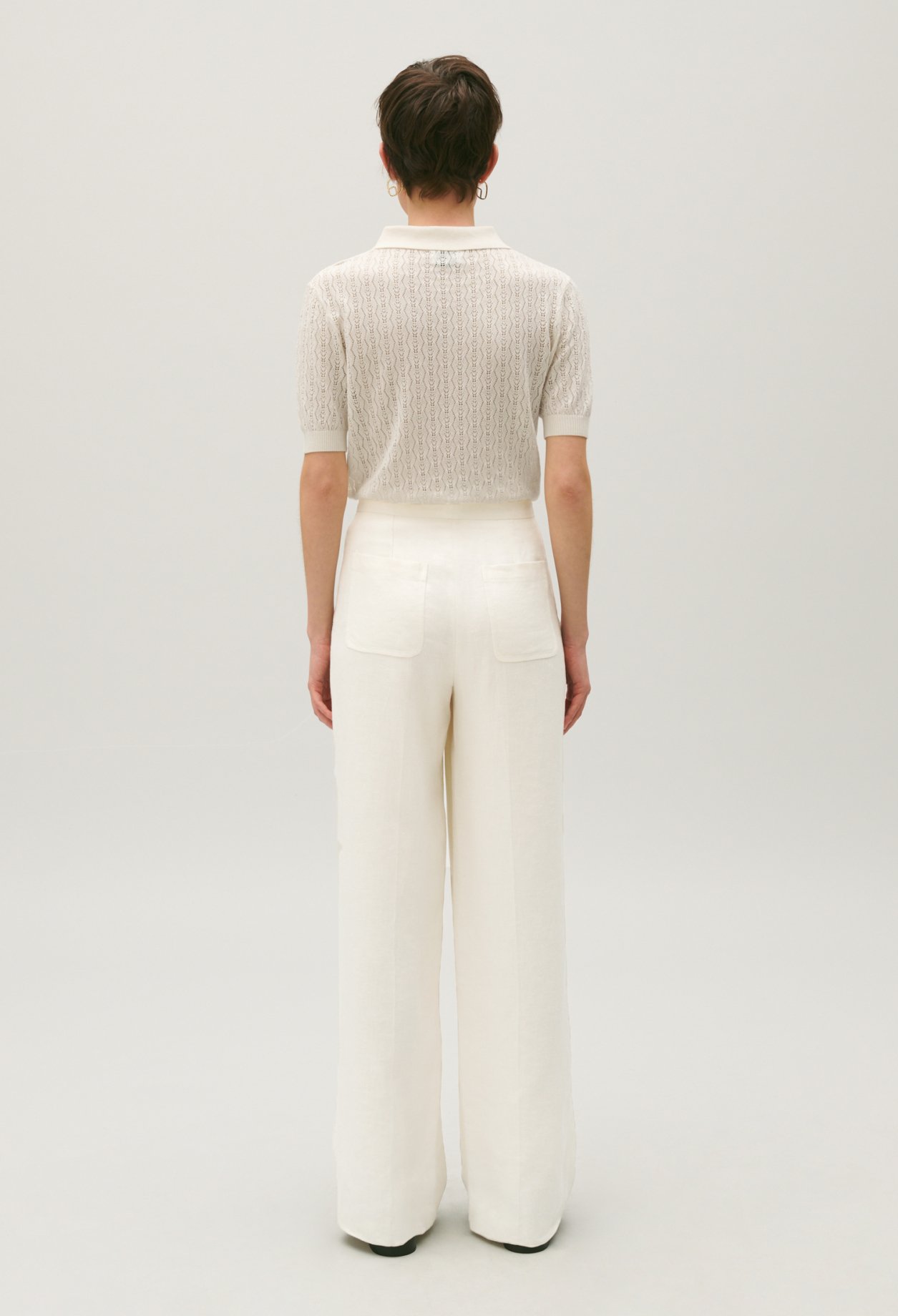 Pantalon de tailleur lin melange