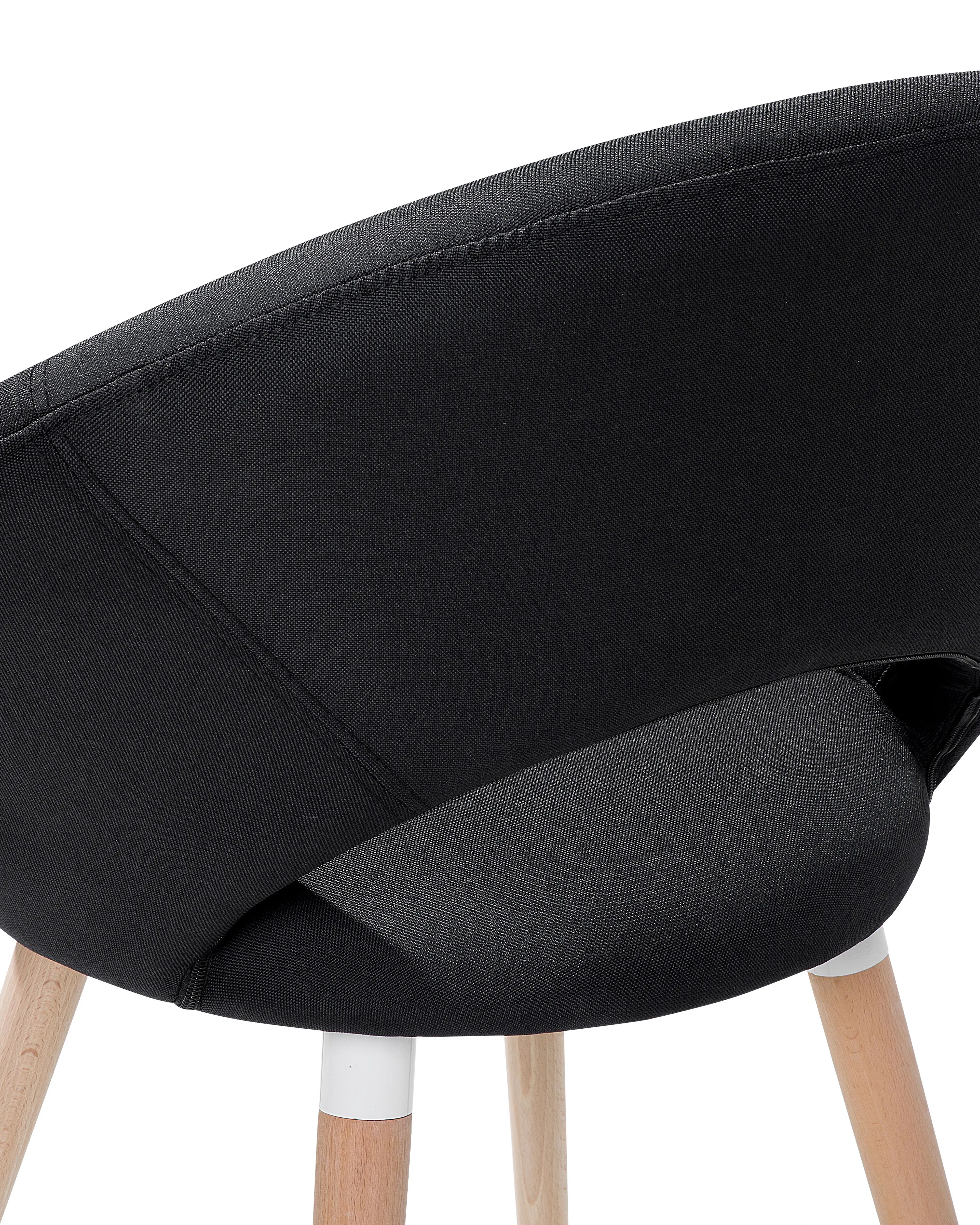 Set van 2 eetkamerstoelen ROSLYN Stof Zwart