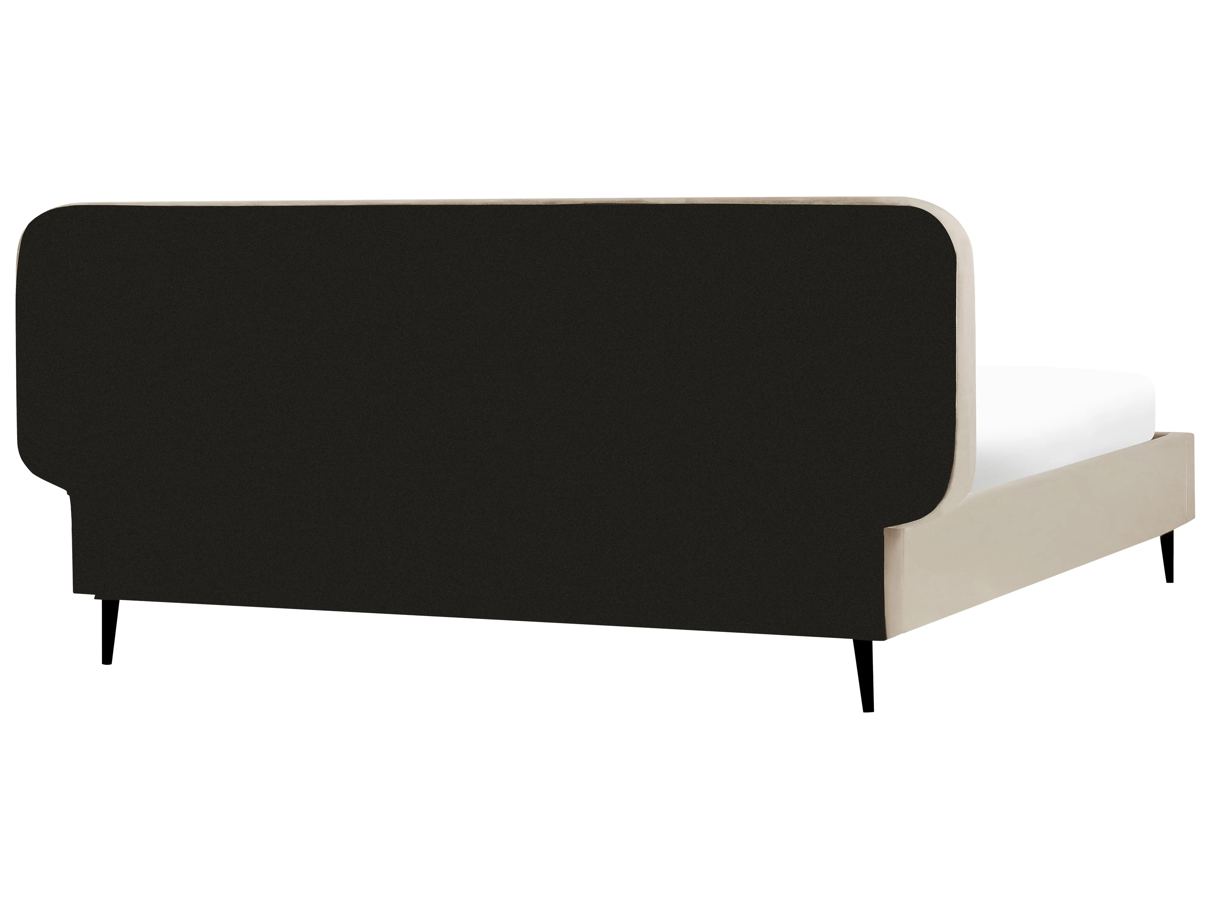 Bed Fluweel BRIN 180 x 200 cm Taupe