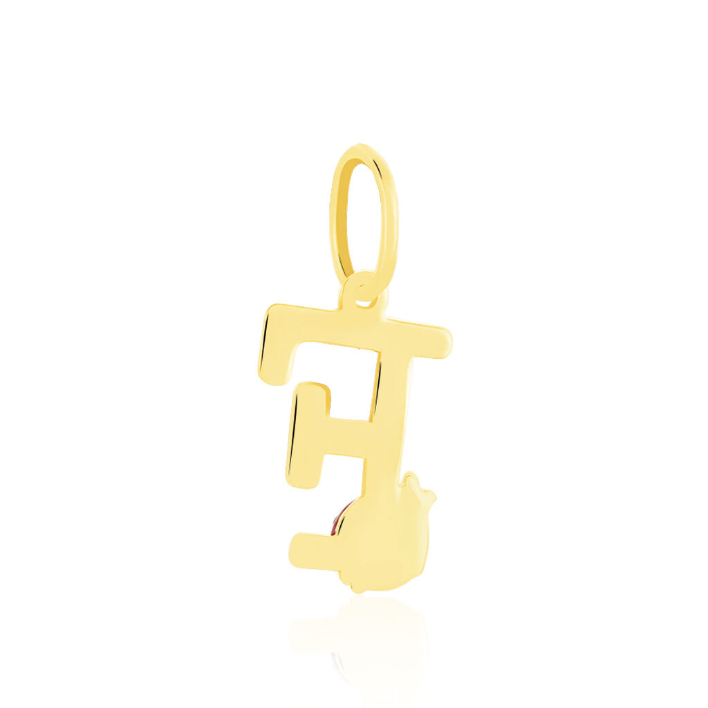 Pendentif Helidie Coccinelle Lettre Or Jaune