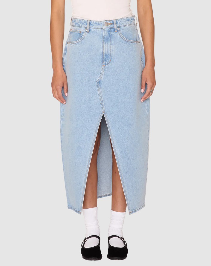 Obey Simplex Denim Skirt Cirrus