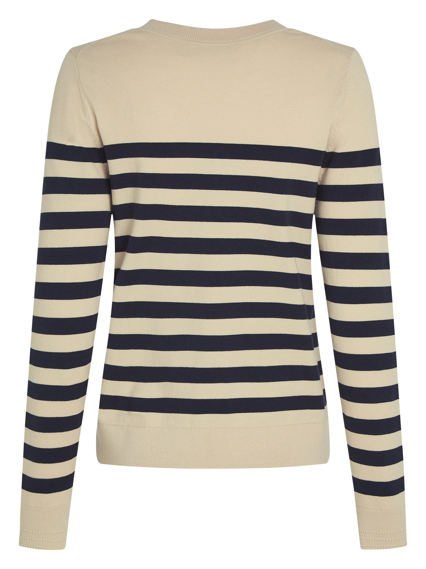 Pull droit en coton bio mélangé | Blanc