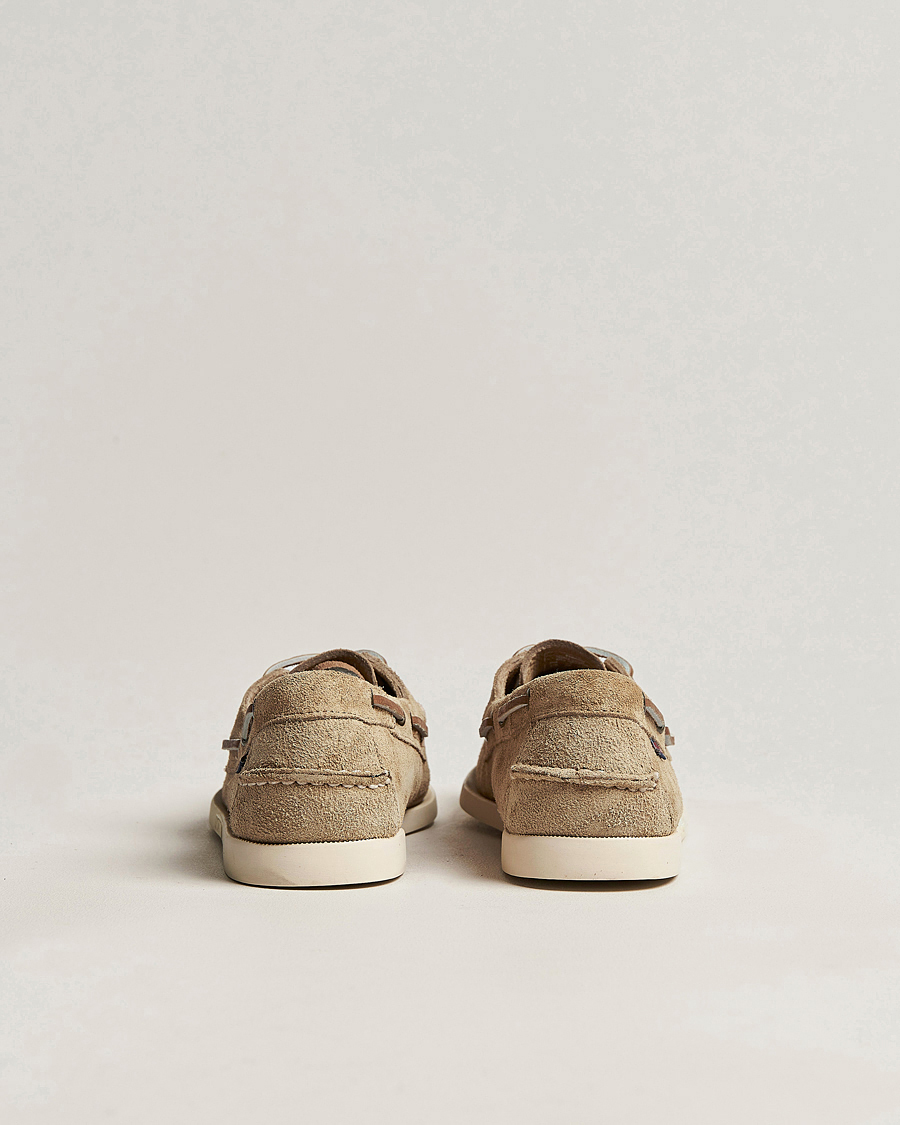 Sebago Docksides Suede Boat Shoe Beige Camel