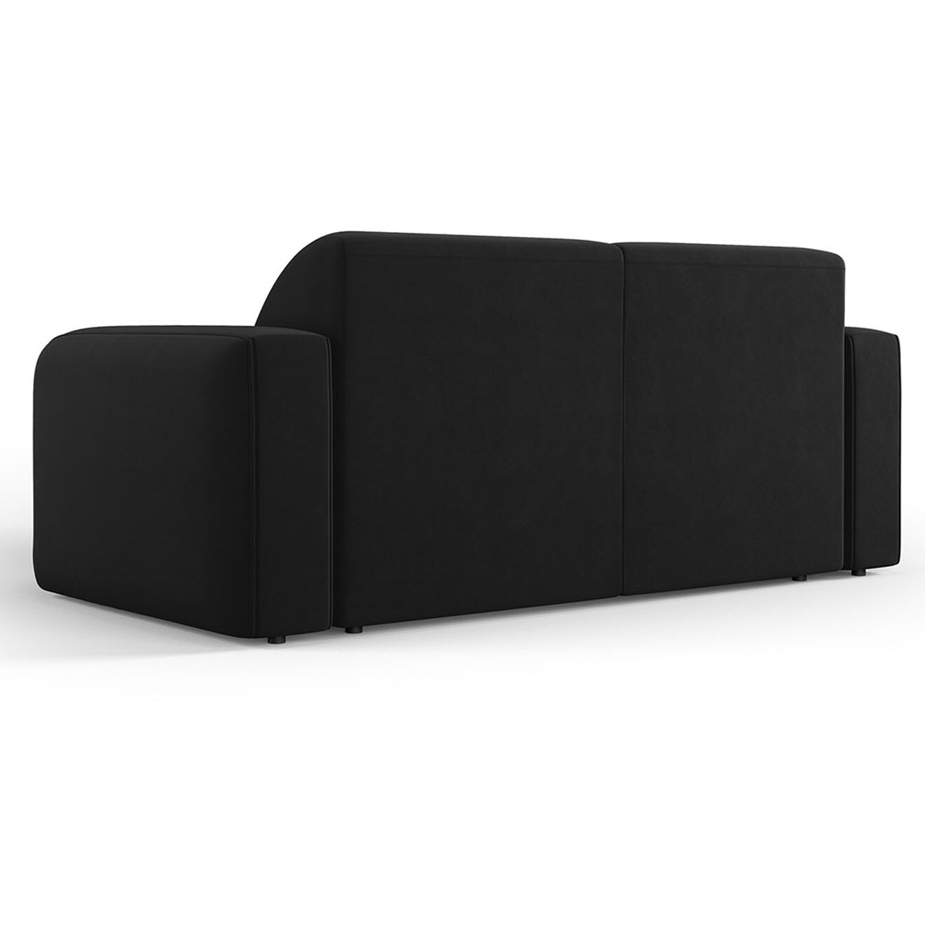 Mazzini Sofas Canapé Velours Jasmin 2 Places noir - 170x95x72 cm