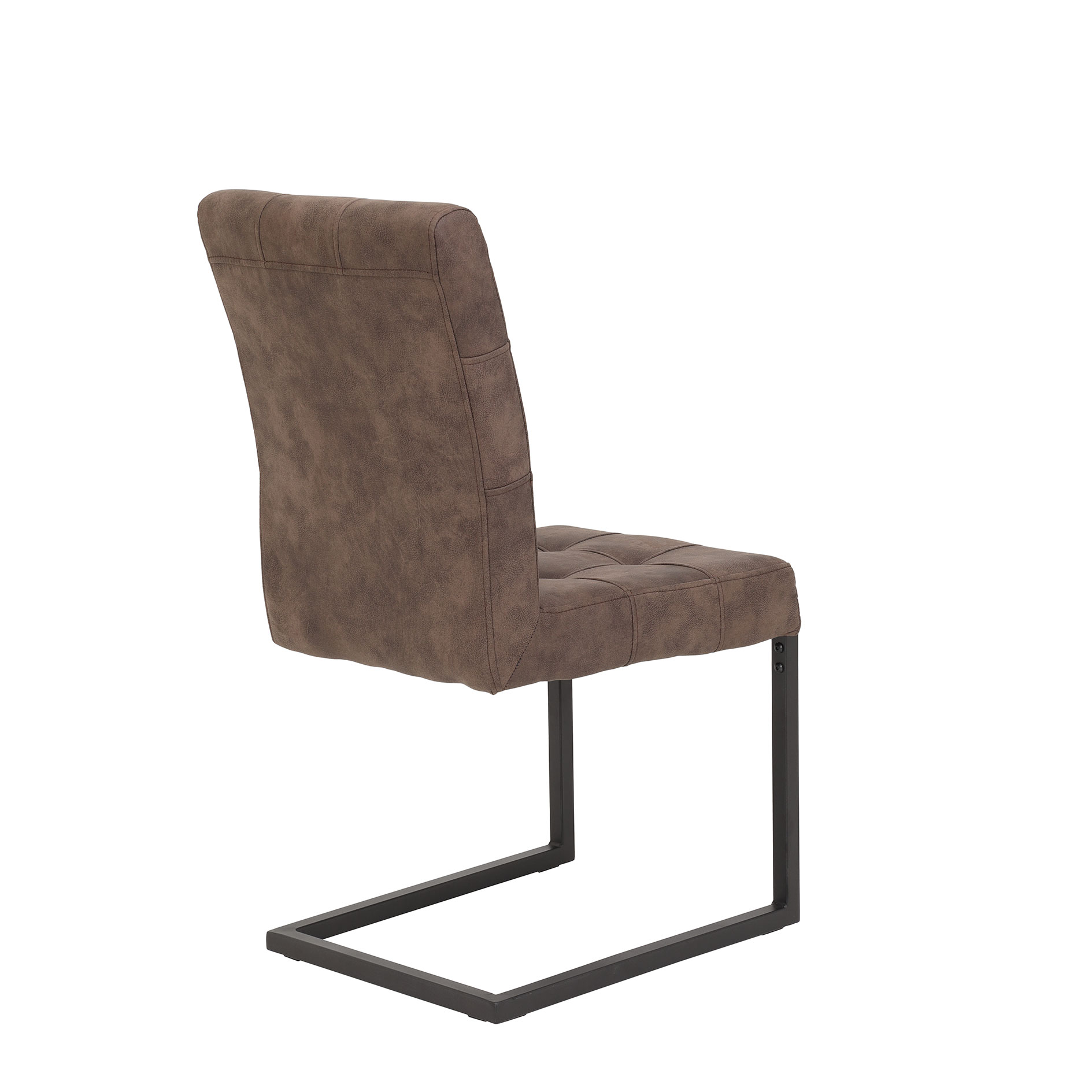 Schwingstuhl - braun - Kunstleder Vintage