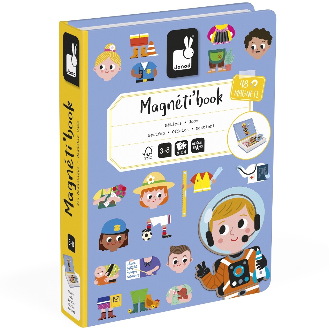 Janod magneetboek beroepen - 48st
