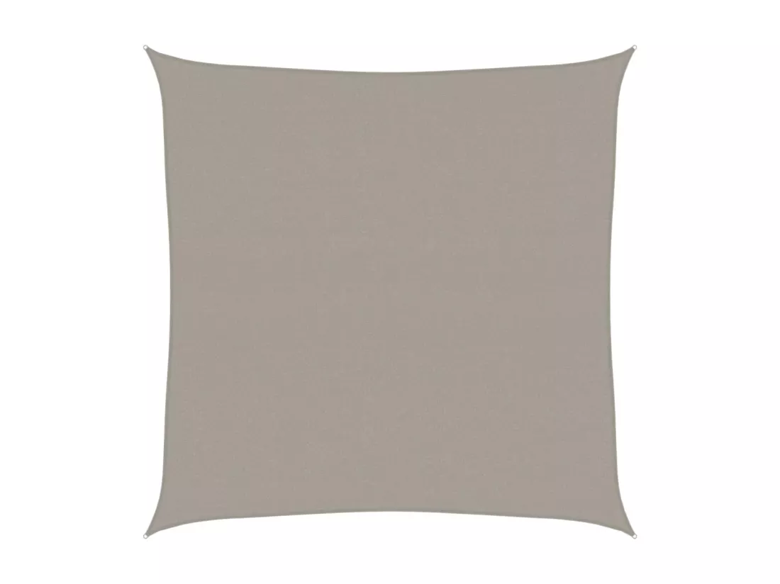 Voile d'ombrage 160 g/m² carré gris clair 4,5x4,5 m PEHD