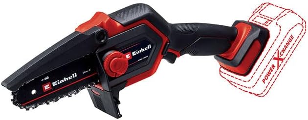 Einhell Akku-Astkettensäge GE-PS 18/15 Li BL Power X-Change (18 V, Brushless, 12,5 cm Schnittlänge, werkzeugloser Schwert- und Kettenwechsel, inkl. 4,0 Ah Akku und Ladegerät)