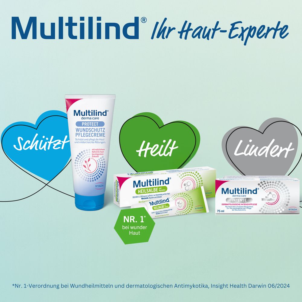 Multilind® Heilsalbe bei wunder und entzündeter Haut mit Zinkoxid und Nystatin