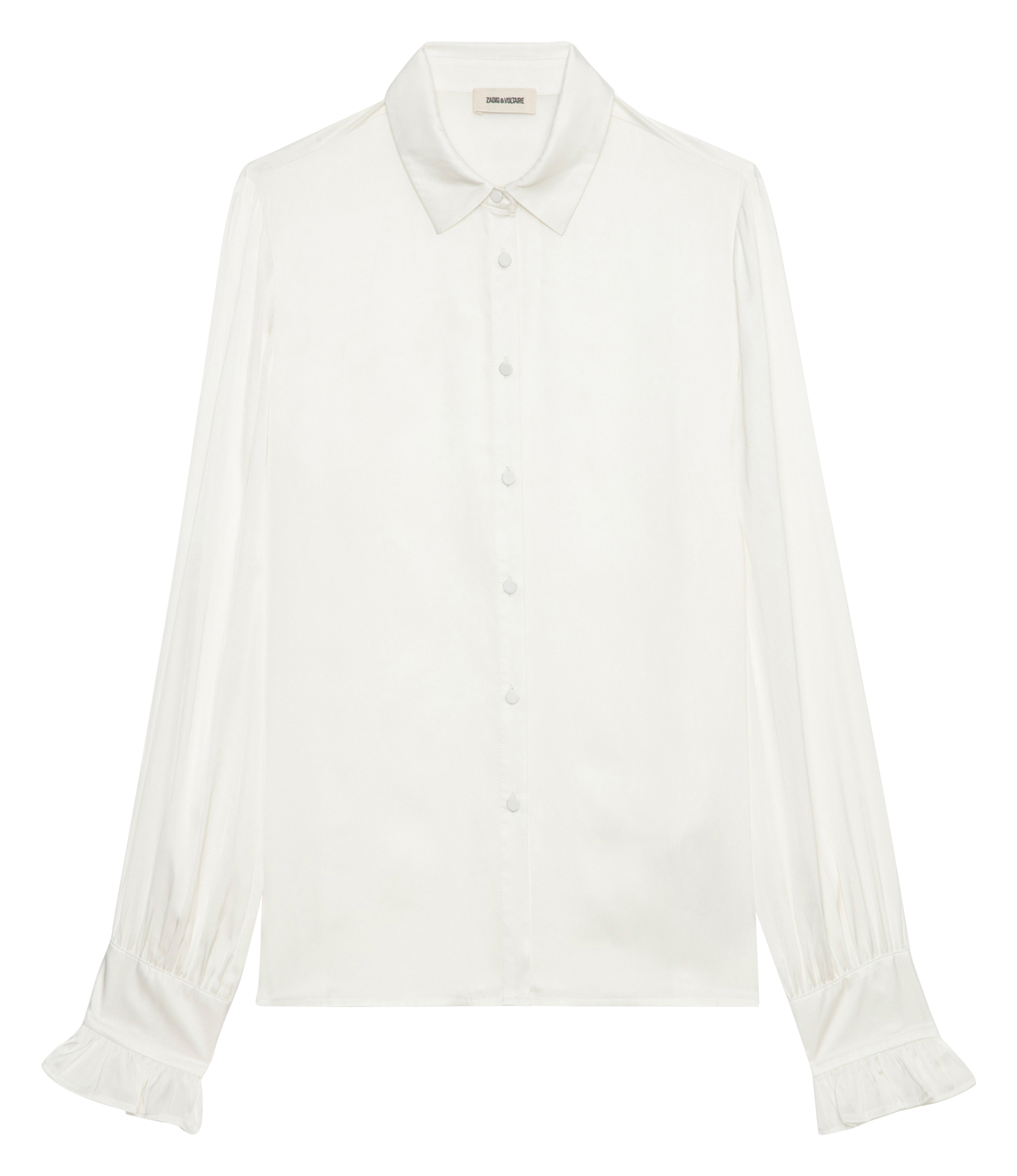 THELY - Chemise droite satinée| Blanc