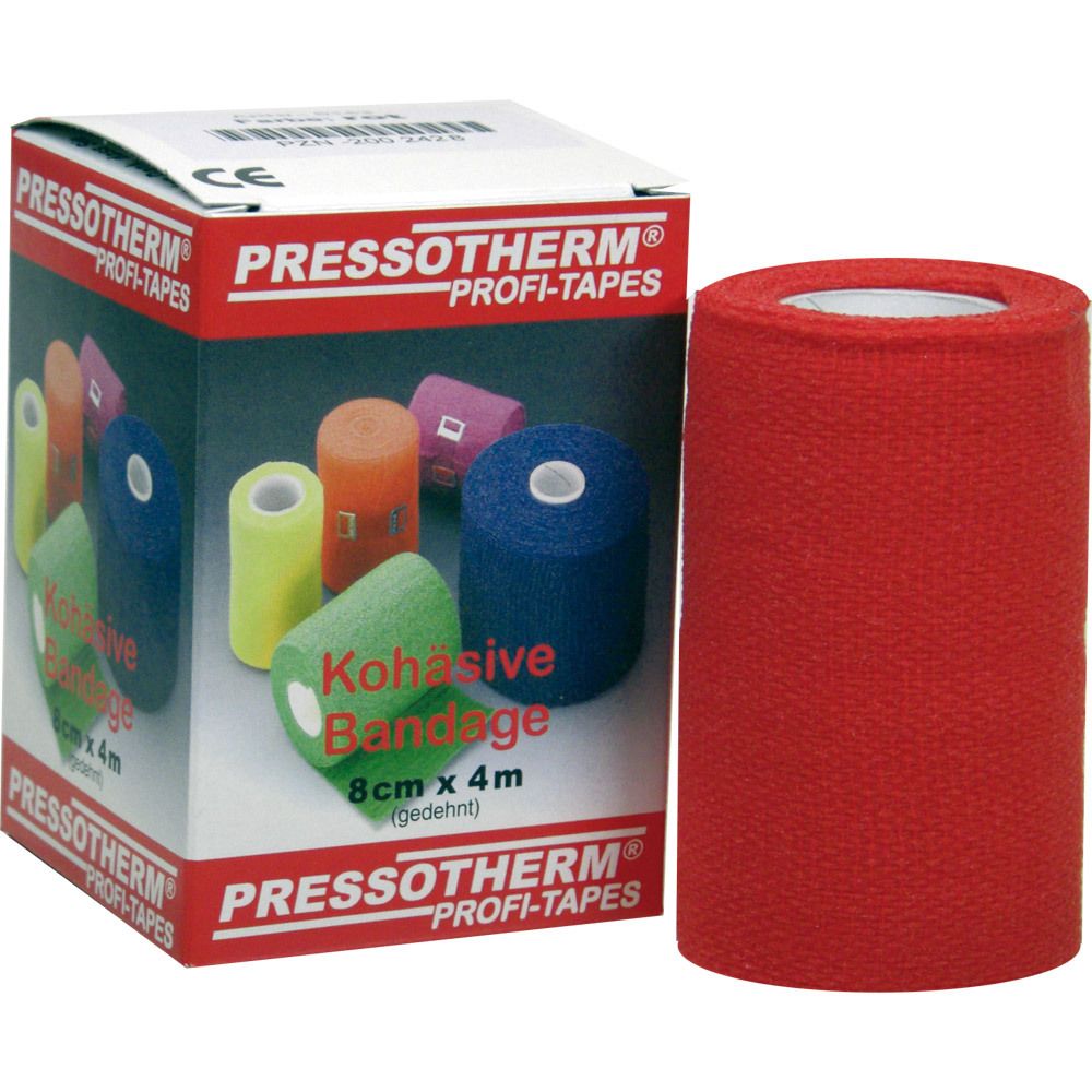 Pressotherm® Kohäsive Bandagen 8 cm x 4 m rot
