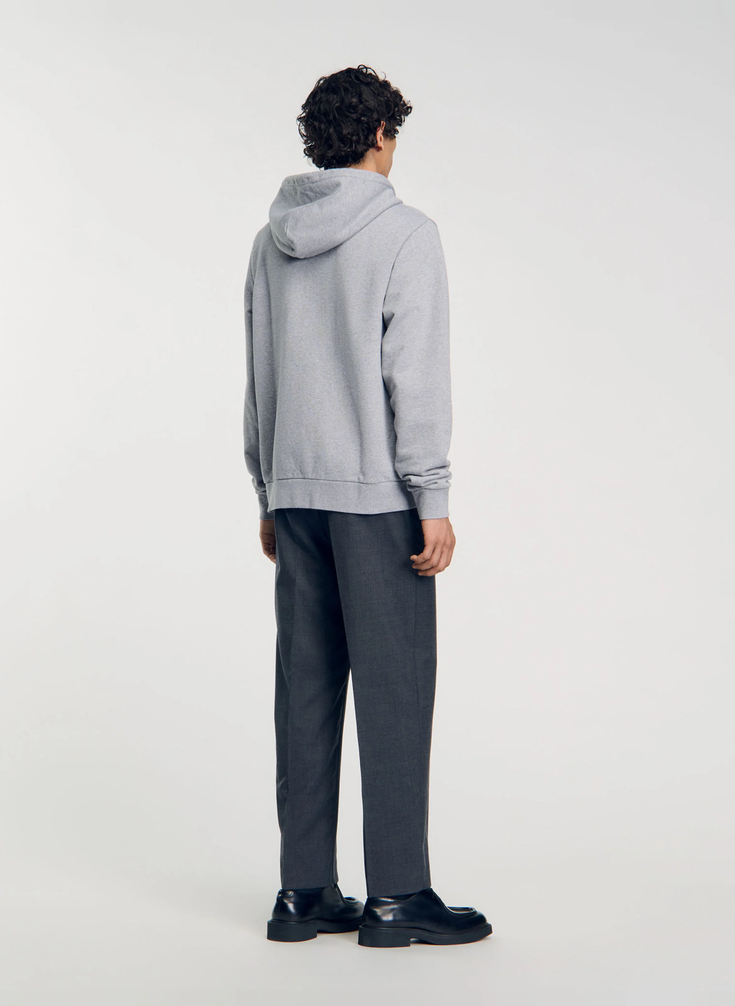 Sweat à capuche en coton mélangé | Gris