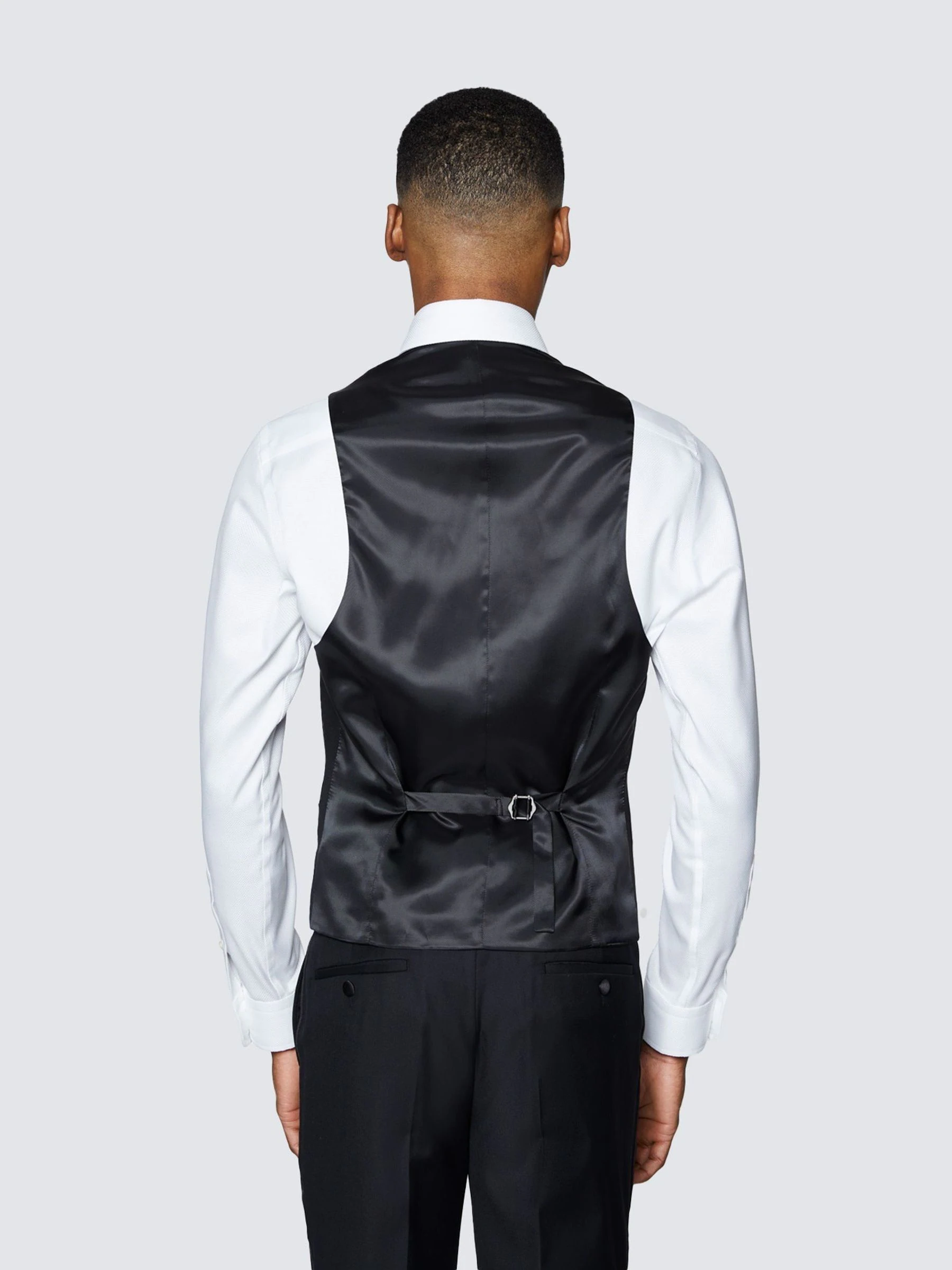 Hawes & Curtis slim-fit zwart diner gilet