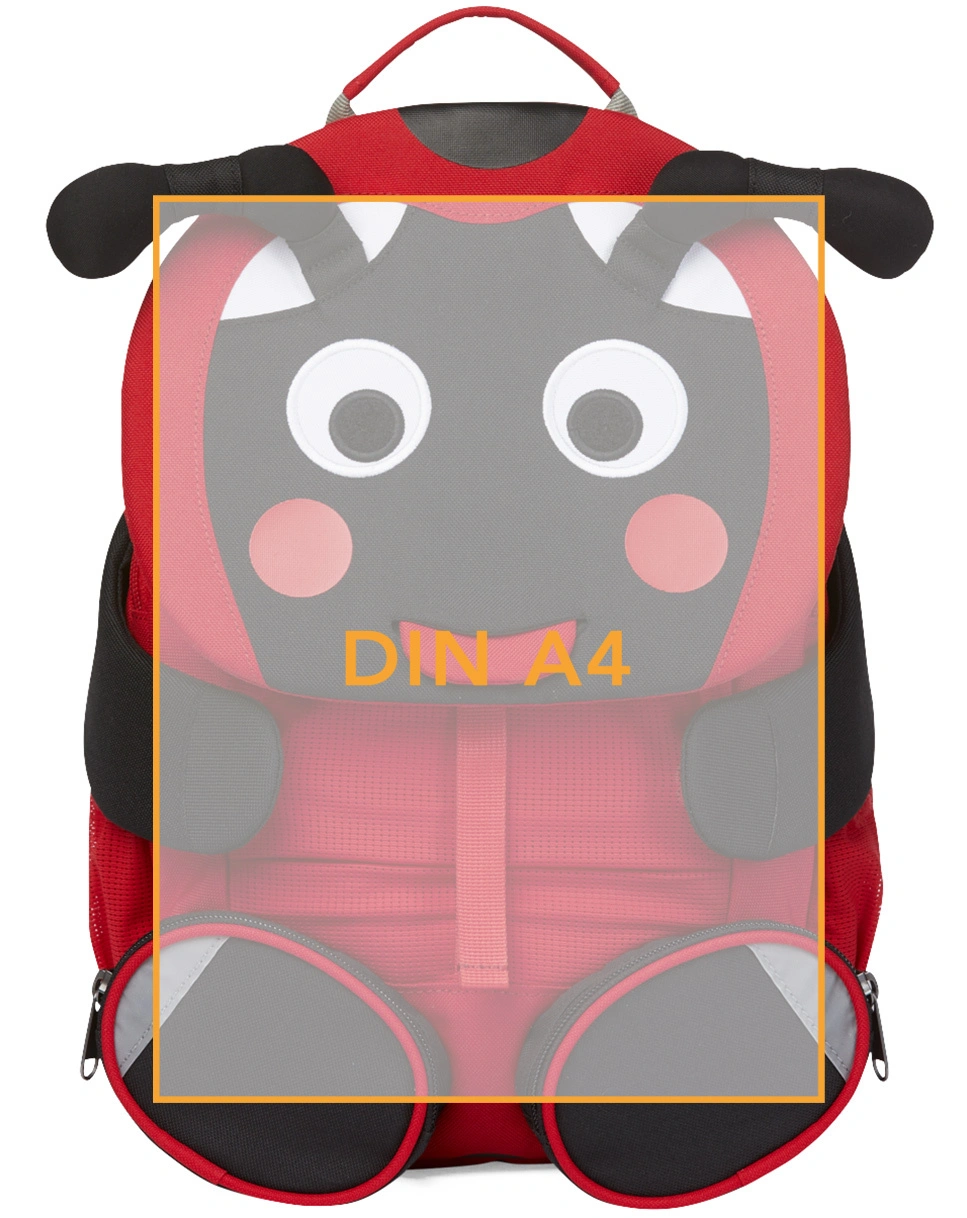 Kinderrucksack GROßER FREUND  MARIENKÄFER (20x31x12) in rot