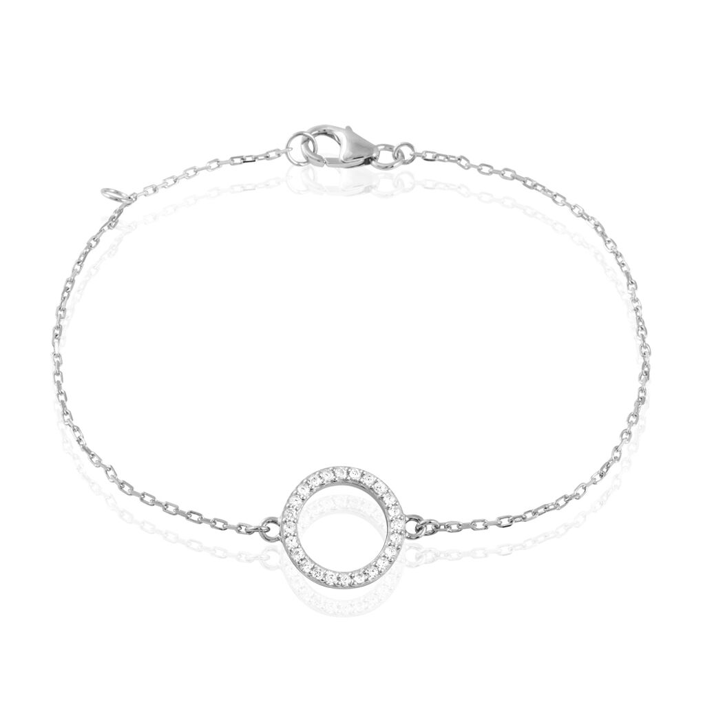 Bracelet Black Jack Argent Blanc Oxyde De Zirconium